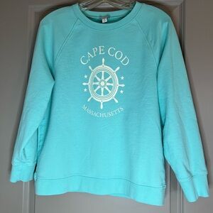 J. Crew Cape Cod Sweatshirt Aqua Women’s size Medium